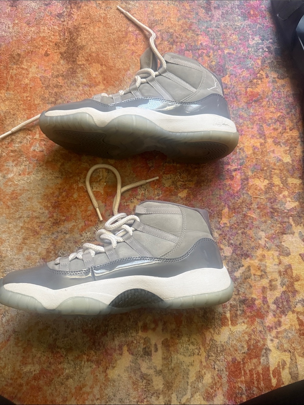 Jordan Kids Grey Retro 11s High-Top Sneakers